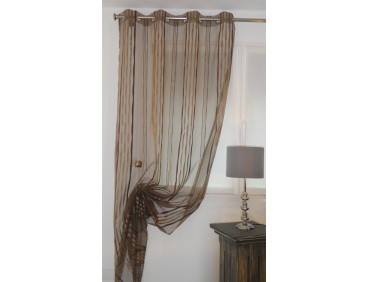 Voilage prêt à poser NIRVANA taupe 140 x 270 cm