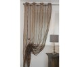 Voilage prêt à poser NIRVANA taupe 140 x 270 cm