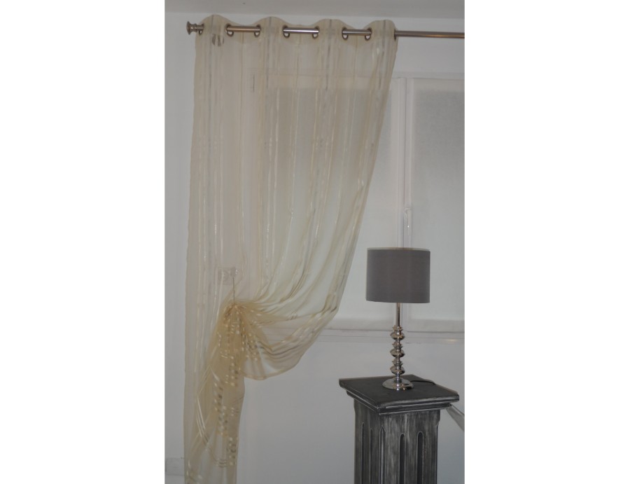 Voilage prêt à poser NIRVANA beige 140 x 270 cm