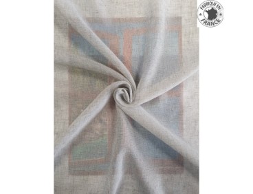 Voile au mètre en lin gris uni en grande hauteur 300 cm