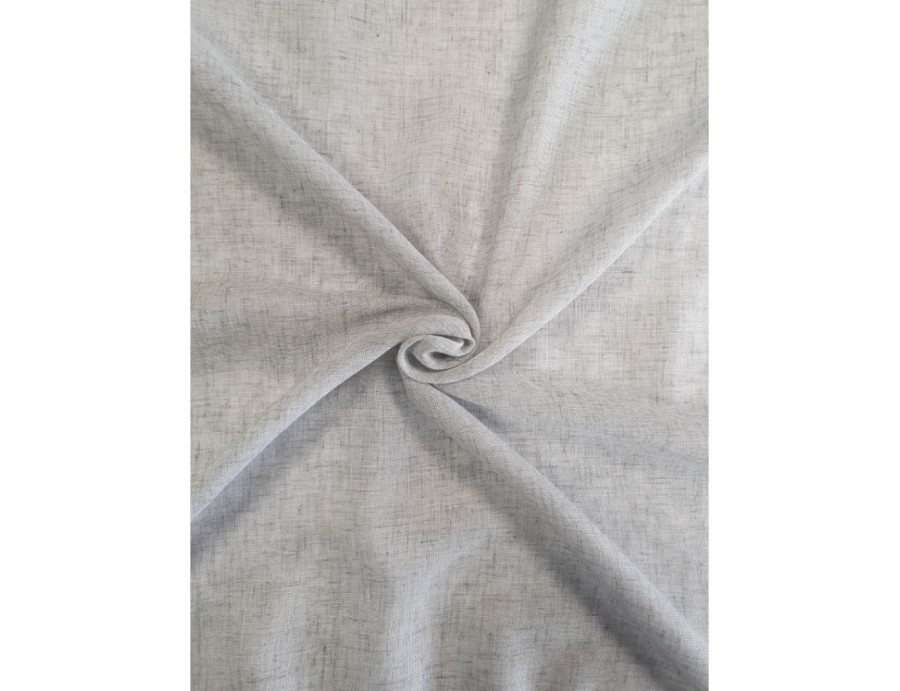 Voile au mètre en lin gris uni en grande hauteur 300 cm