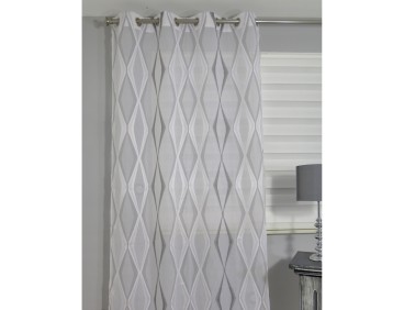 Voilage prêt à poser ATHENA gris 140 x 240 cm