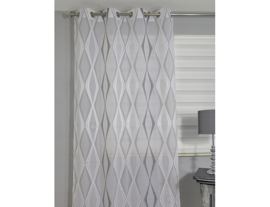 Voilage prêt à poser ATHENA gris 140 x 240 cm