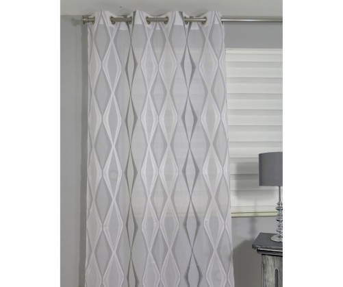 Voilage prêt à poser ATHENA gris 140 x 240 cm