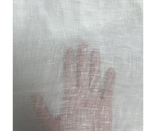 Voile au mètre en lin crème uni en grande hauteur 300 cm.