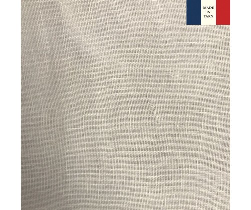 Voile au mètre pur lin crème uni en grande hauteur 300 cm. PETITS STOCKS