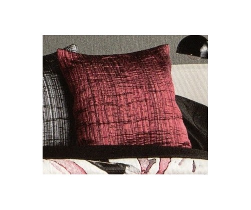 Coussin décoratif 40 x 40 cm couleurs gris ou rouge