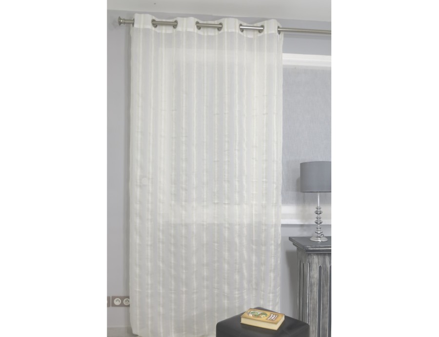 Voilage prêt à poser OSCAR beige 140 x 260 cm