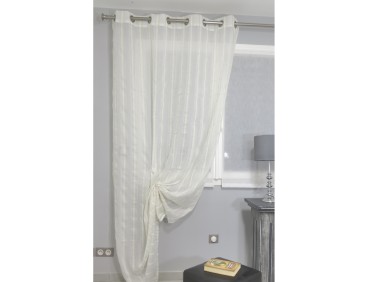Voilage prêt à poser OSCAR beige 140 x 260 cm