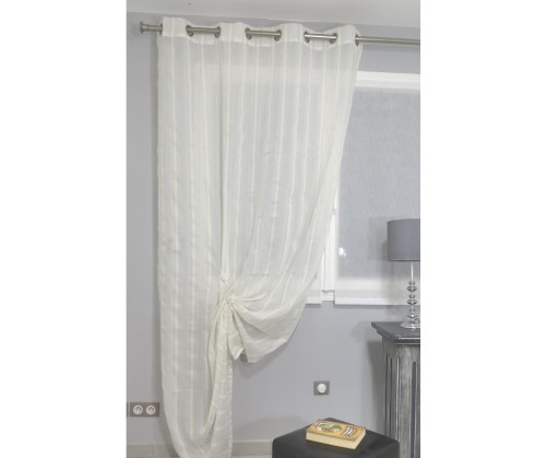 Voilage prêt à poser OSCAR beige 140 x 260 cm