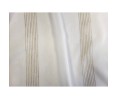 Voile au mètre blanc cassé avec rayure beige naturel en grande hauteur 300 cm