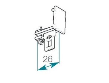 Embout fixe pour rail chemin de fer Boulet
