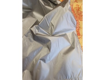 Rideau isolant thermique pour tringle portière TOILE DE JOUY bordeaux