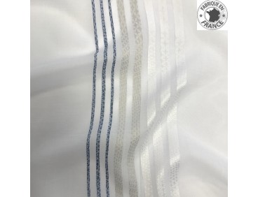 Voile au mètre bleu blanc en grande hauteur 300 cm