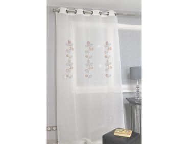 Voilage prêt à poser ASTERIA brique 140 x 260 cm