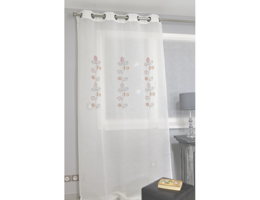 Voilage prêt à poser ASTERIA brique 140 x 260 cm Voilage prêt à poser ASTERIA brique 140 x 260 cm