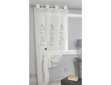 Voilage prêt à poser ASTERIA brique 140 x 260 cm