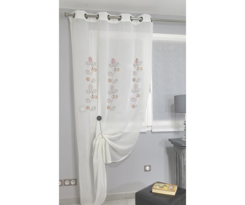 Voilage prêt à poser ASTERIA brique 140 x 260 cm