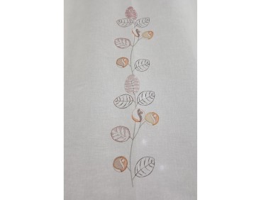 Voilage prêt à poser ASTERIA brique 140 x 260 cm