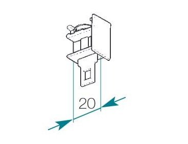 Poulie de renvoi pour rail chemin de fer 24 x 16 mm Boulet