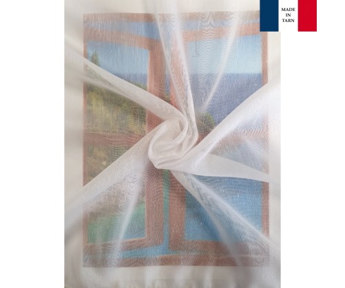 Rideaux Vitrages sur mesure Tergal et Lin blanc