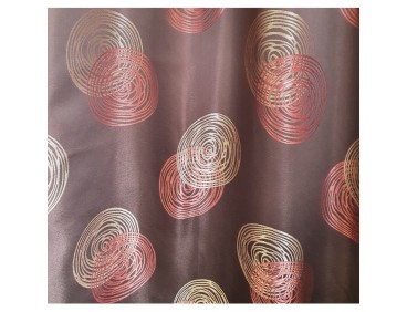 Rideau ruflette isolant thermique pour tringle portière MOKKA chocolat 145 x 227 cm