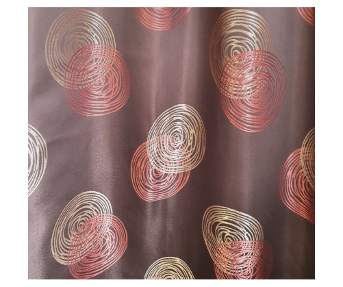 Rideau ruflette isolant thermique pour tringle portière MOKKA chocolat 145 x 227 cm