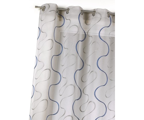 Voilage prêt à poser MARSEILLE bleu