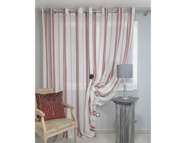 Voilage prêt à poser ANGLET borbeaux 300 x 260 cm