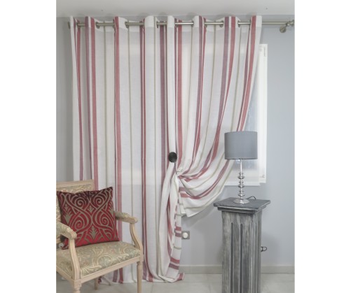 Voilage prêt à poser ANGLET borbeaux 300 x 260 cm