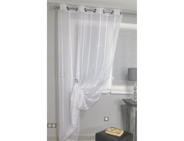 Voilage prêt à poser ORION blanc 140 x 260 cm