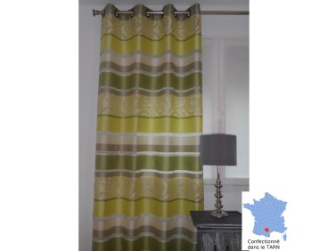 Voilage prêt à poser CARIOLAN pistache 140 x 245 cm