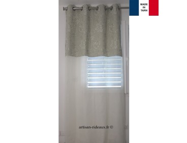 Rideaux voilage BOTANY gris beige