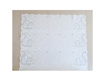 Rideaux de vitrages Modulable gris en 60 cm de large