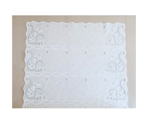 Rideaux de vitrages Modulable gris en 60 cm de large