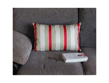 Coussin CELIA rouge déhoussable 35 x 60 cm