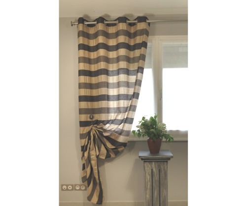 Tenture prêt à poser MEUDON chocolat 140 x 260 cm