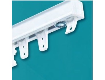 Rail plat pour rideau très lourd avec roulement à billes