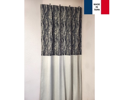 Rideaux isolant thermique STRADA beige noir pour tringle portière