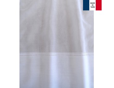 Voilage sur mesure avec base blanc (jusqu'en 290 cm de haut)