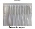 Voilage sur mesure avec base blanc (jusqu'en 290 cm de haut) PETITS STOCKS. Ref 1650