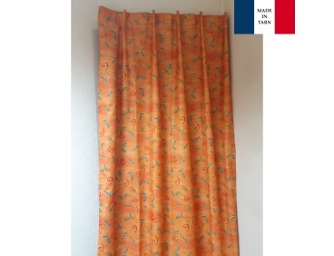 Rideaux isolant thermique pour tringle portière MARQUISE terracotta