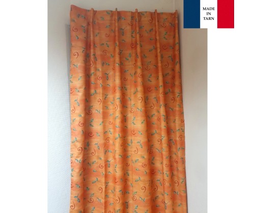 Rideaux isolant thermique pour tringle portière MARQUISE terracotta