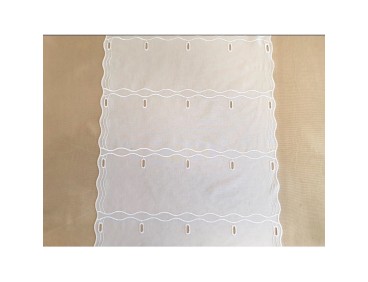 Rideaux de vitrages Modulable blanc en 45 cm de large