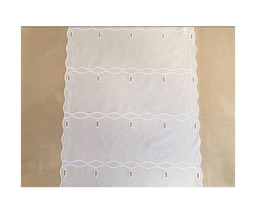 Rideaux de vitrages Modulable blanc en 45 cm de large