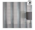 Voile au mètre turquoise gris avec rayure en grande hauteur 300 cm