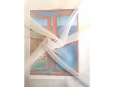 Voile au mètre Plein Jour ivoire en grande hauteur 350 cm