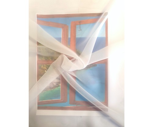 Voile au mètre Plein Jour ivoire en grande hauteur 350 cm