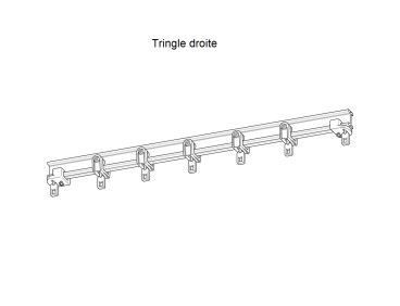 Rail cintrable en Alu 330 pour rideaux très lourd, blanc ou alu