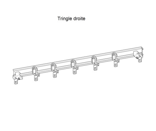 Rail cintrable en Alu 330 pour rideaux très lourd, blanc ou alu